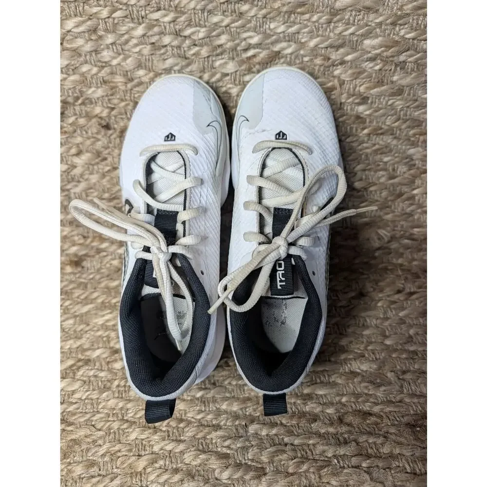 Nike Force Trout 9 Pro MCS Baseball Cleats White Black Boys Size 4.5 Y